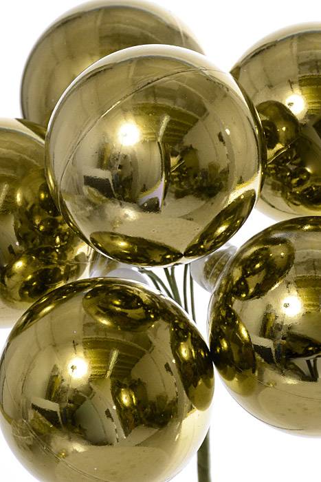 50mm Shiny Stem Ball Apple Green