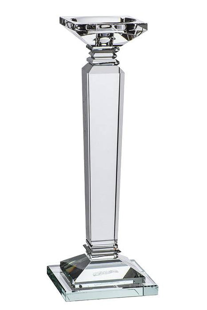 13&quot;h Crystal Single Candle Holder Clear
