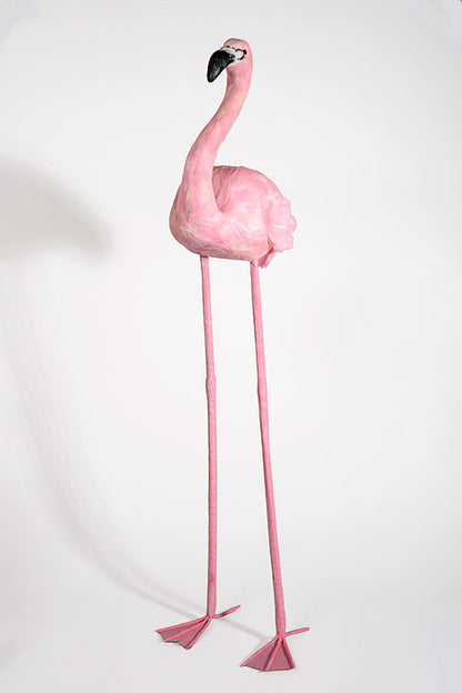 38.5" Standing Feather Flamingo Pink