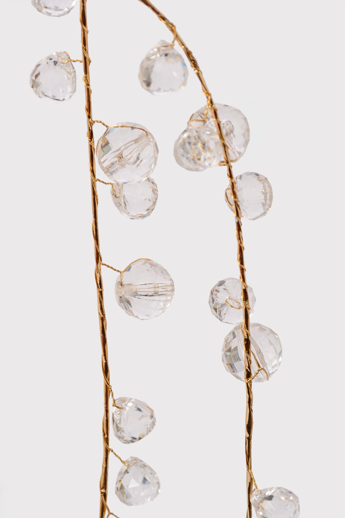 39" Crystal Hanging Gold/Clear