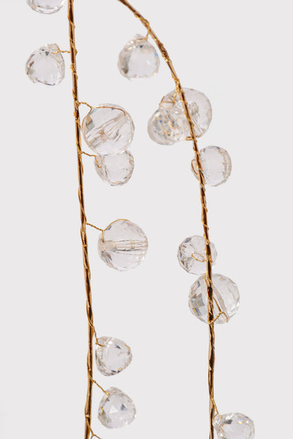 39" Crystal Hanging Gold/Clear