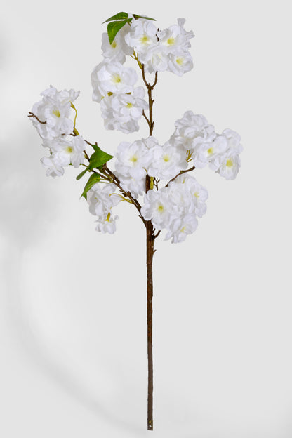 25" Silk Cherry Blossom Spray White