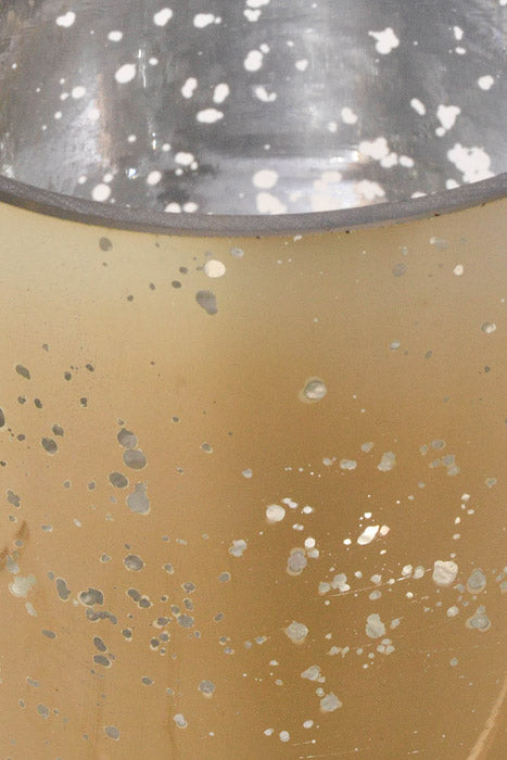 4" X 4" Mercury Glass Cylinder Vase Gold