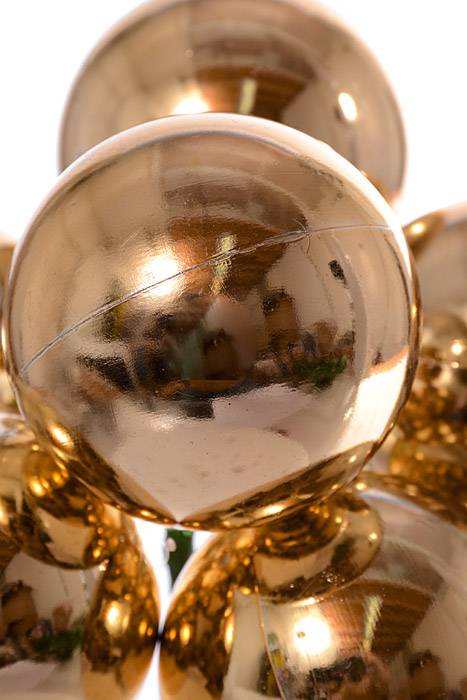 60mm Plastic Shinny Stem Ball Gold