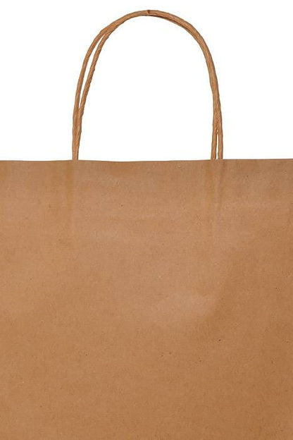 18 X 7.5 X 20" Jumbo Kraft Shopping Bag Natural Pkg/10