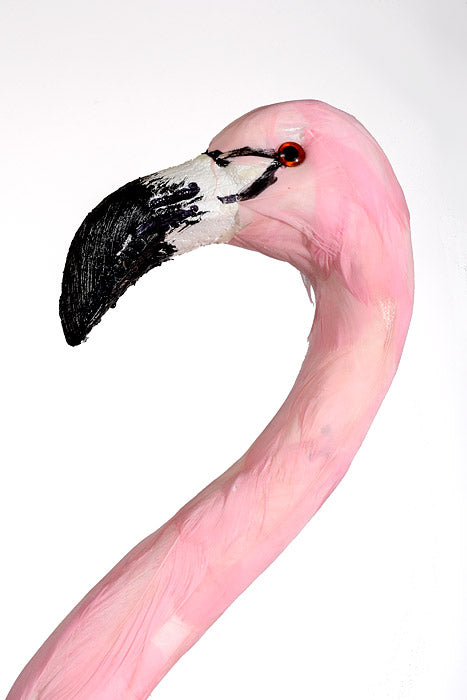 38.5" Standing Feather Flamingo Pink