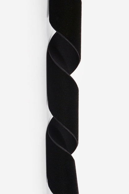 1.5" X 5Yds Black Woven Vintage Velvet Ribbon