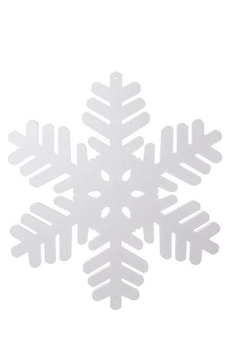 22.75" Snowflake Ornament White