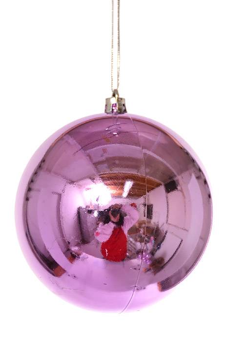 100 Mm Plastic Ball  Shiny Lavender Pkg/6