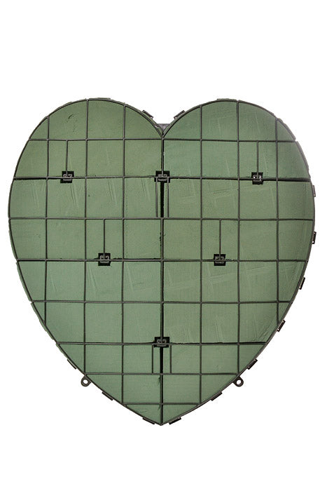 24" Oasis Foam Solid Plastic Heart Green