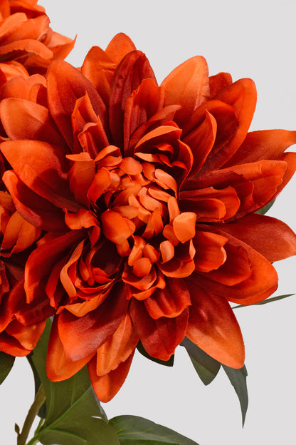 18" Silk Dahlia Bush Rust