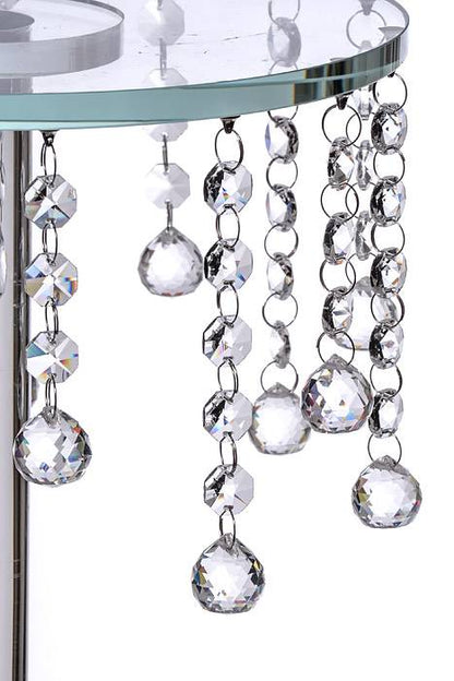 10" X 24.5" Crystal Bead Round Cake Stand