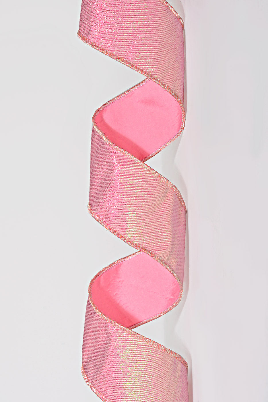 2.5" X 5Yds Wired Splash W/ Fused Tissue Back Ribbon Blush Pink