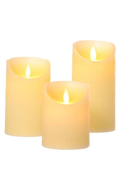 4/5/6" Led Pillar Ivory St/3