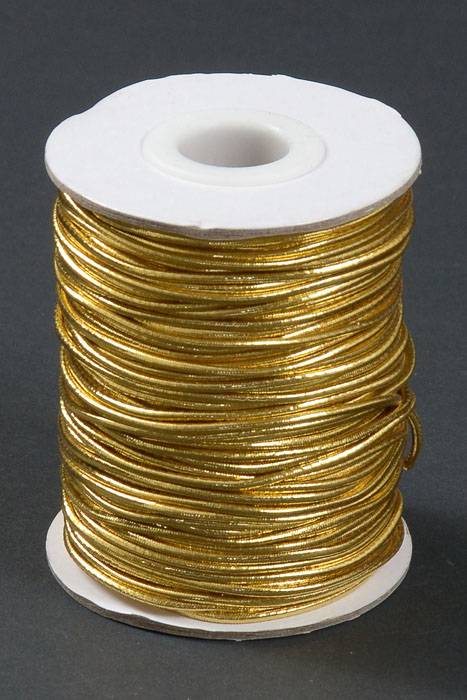 50yds Metallic Elastic Cord Gold