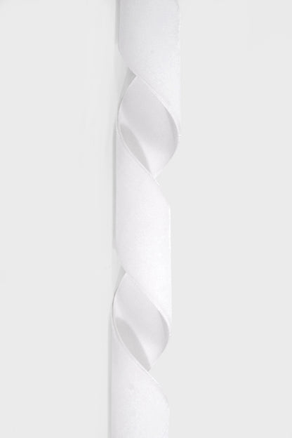 1.5" X 5Yds White Woven Vintage Velvet Ribbon