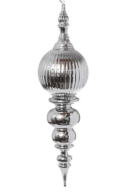 28" Shiny Finial Silver