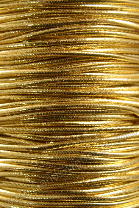 50yds Metallic Elastic Cord Gold