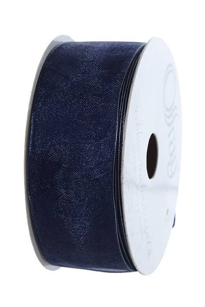 1.5" X 25yds Wired Encore Ribbon Navy
