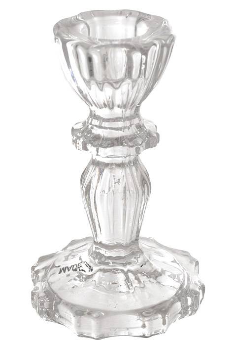 4.5&quot; Crystal Single Candle Holder Clear