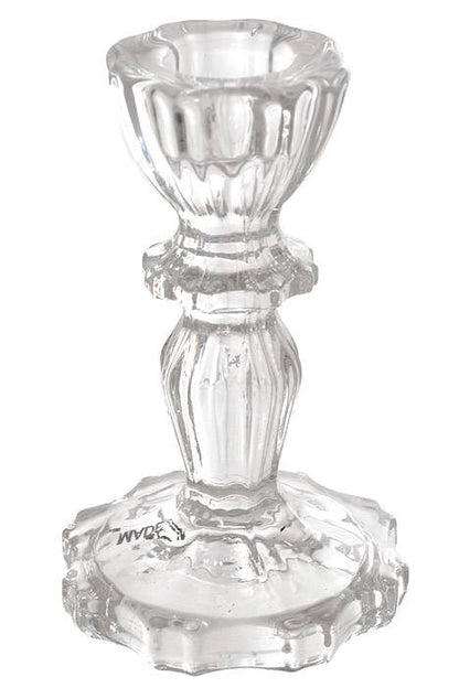 4.5&quot; Crystal Single Candle Holder Clear
