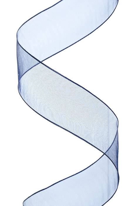 1.5" X 25yds Wired Encore Ribbon Navy