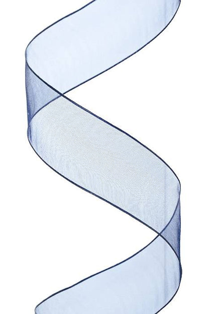 1.5" X 25yds Wired Encore Ribbon Navy