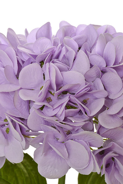 19" Silk Hydrangea Stem W/2 leaves (Lavender)
