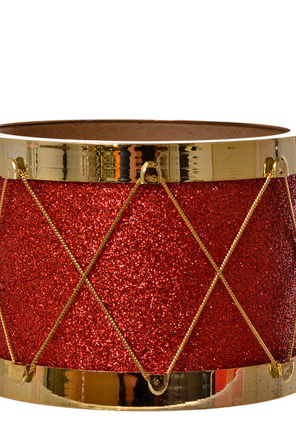 3.5"/4.25"/5.25"/7" Drum Ornament (Red/Gold) Set/4