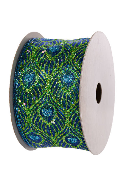2-1/2" X 20Yds Wired Trumpeter Ribbon Turquoise