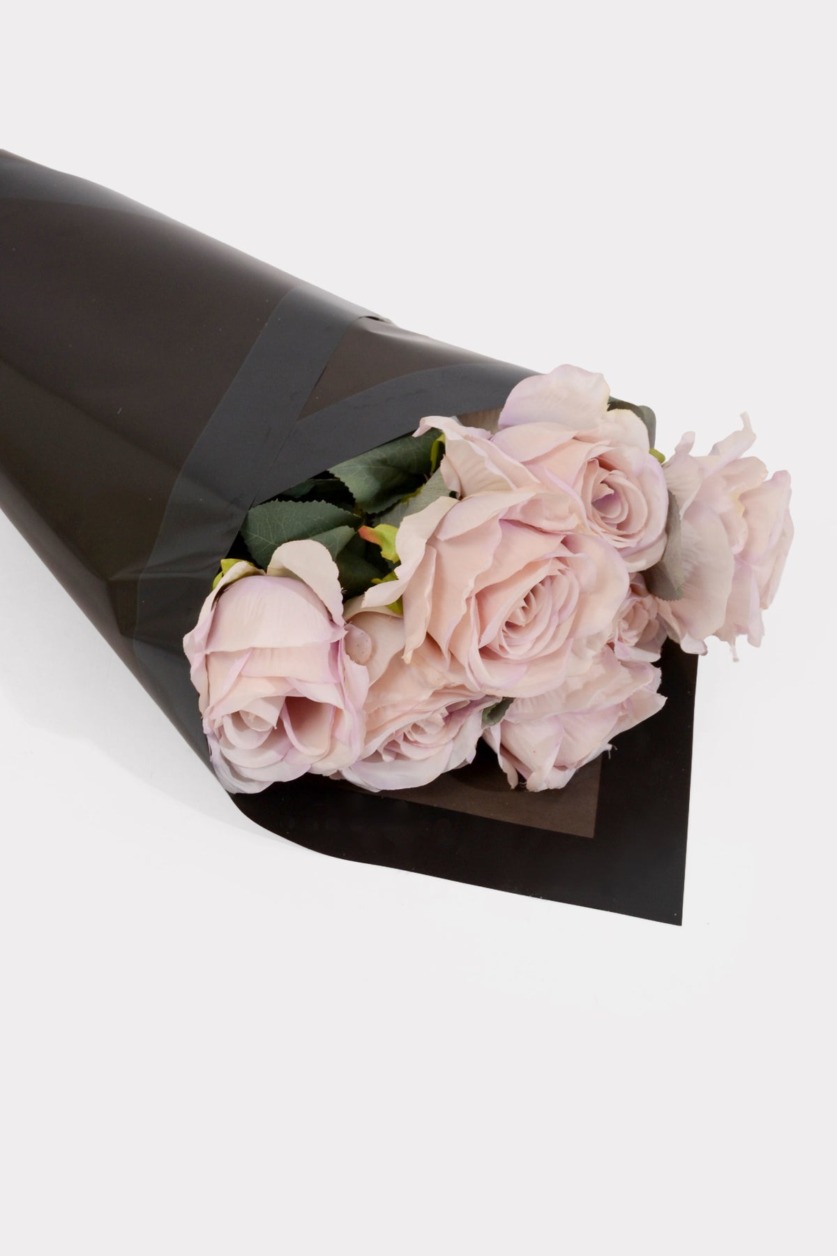 22.5" Flower Wrapping Paper With Edge Black Pkg/20