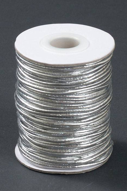 50yds Metallic Elastic Cord Silver