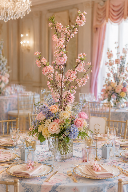 47" Silk Cherry Blossom Spray Pink