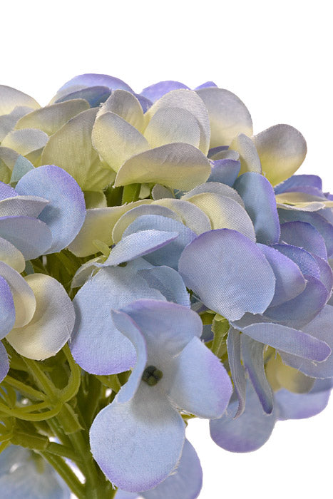 19" Silk Hydrangea Stem W/2 leaves (Periwinkle)