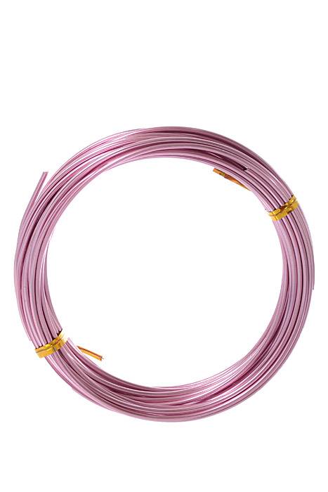 2mm X 10yds Aluminium Wire Pink
