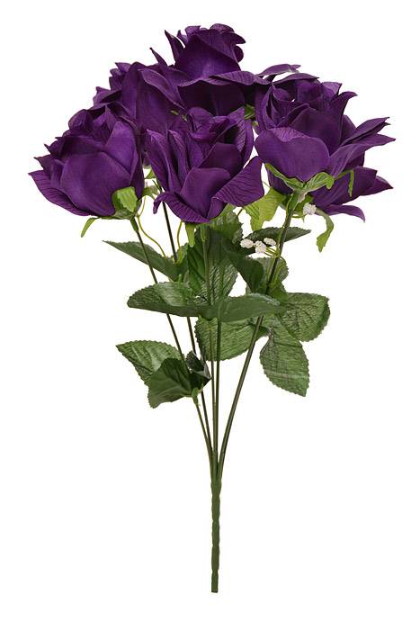 16" Printing Rose Bush Purple