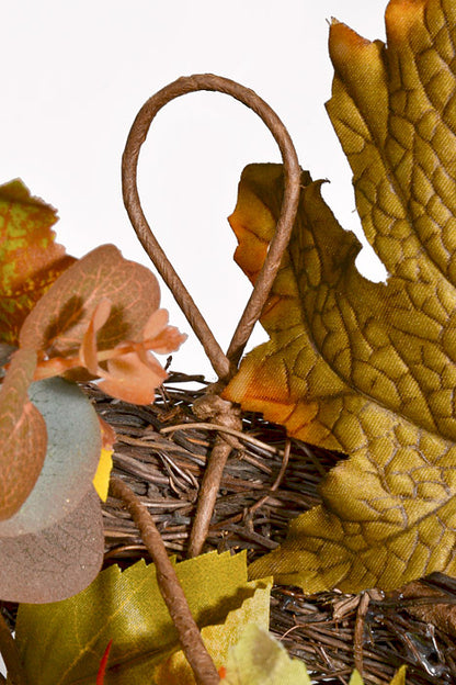 24" Sunflower/Pumpkin/Maple/Berry Wreath Fall Colors