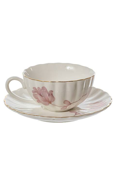 Ceramic Cup/saucer Set/6