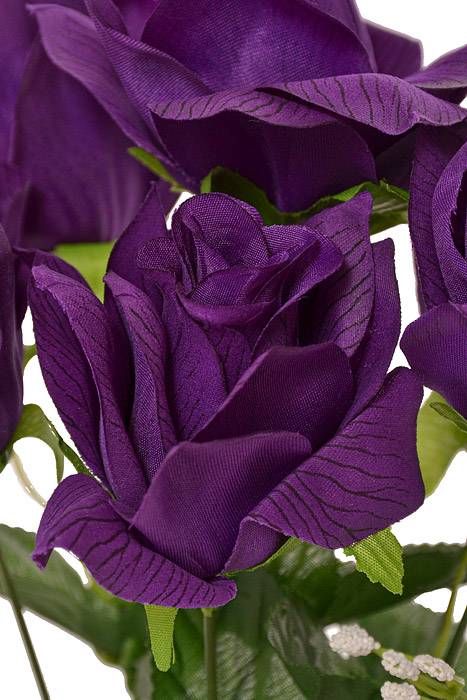16" Printing Rose Bush Purple