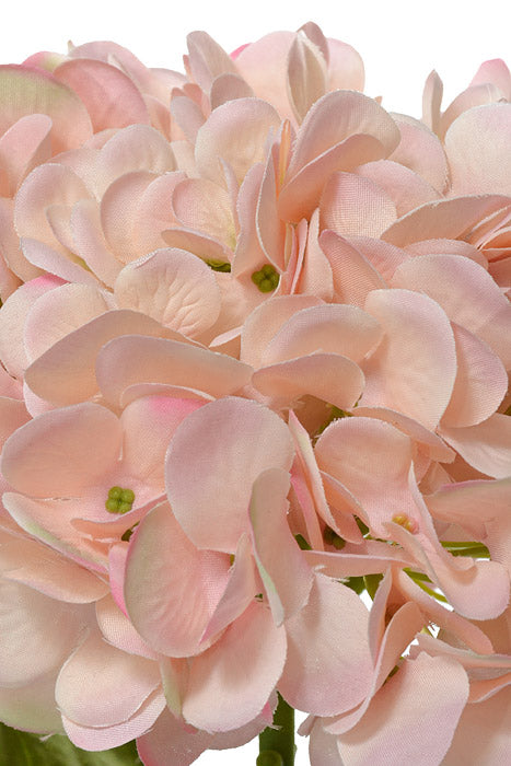 19" Silk Hydrangea Stem W/2 leaves (Pink)