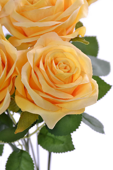 18.5" Silk Rose Bush Yellow