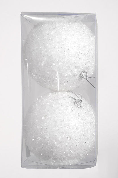 150Mm Sparkle Tinsel Ornament White Box/2
