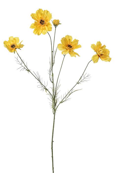32" Silk Cosmos Spray Yellow