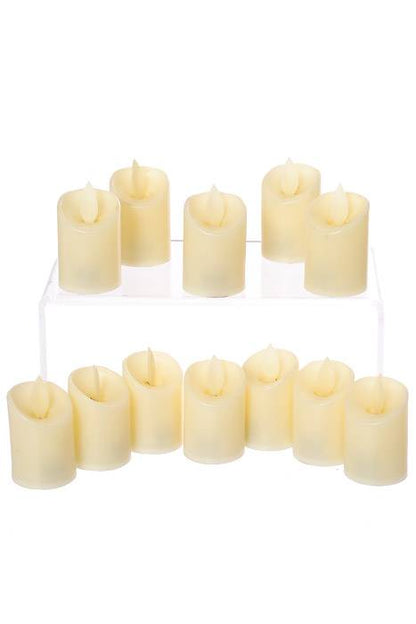 1.4" X 2.2" Led Smokeless Candles Ivory Pkg/12
