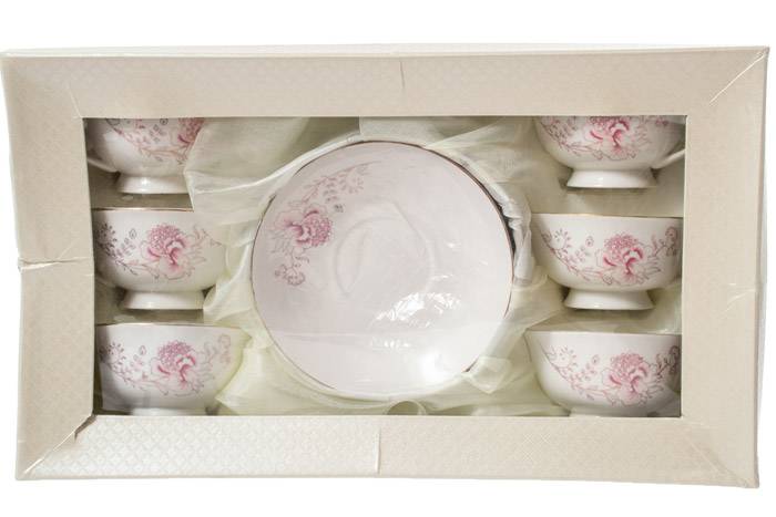 Ceramic Cup/saucer Set/6