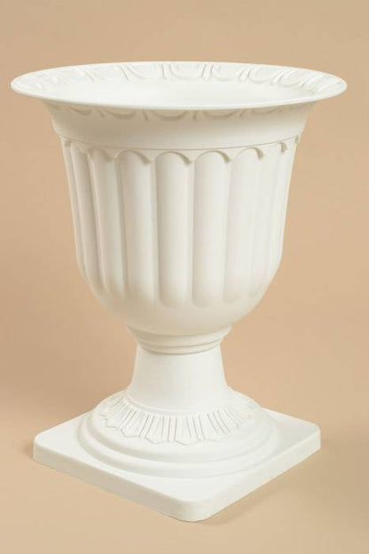 11.5" X 14" Plastic Flower Pot White