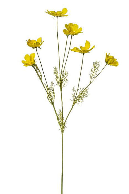 36" Silk Cosmos Spray Yellow