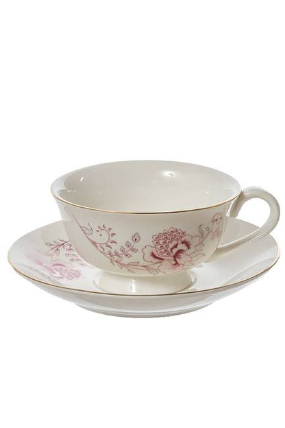 Ceramic Cup/saucer Set/6