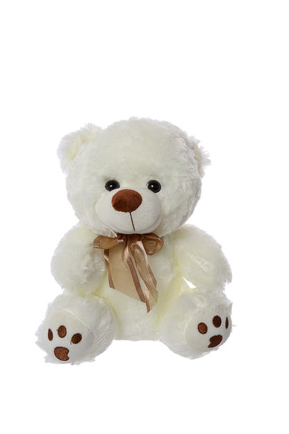 12" Bear With Bow Ivory