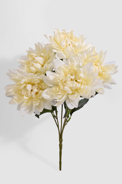 18" Silk Dahlia Bush Cream